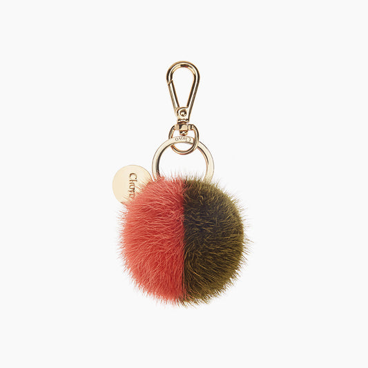 MINK TWO-TONE POMPOM