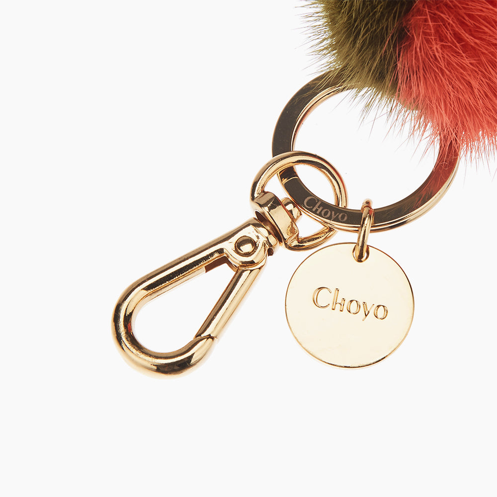 MINK TWO-TONE POMPOM