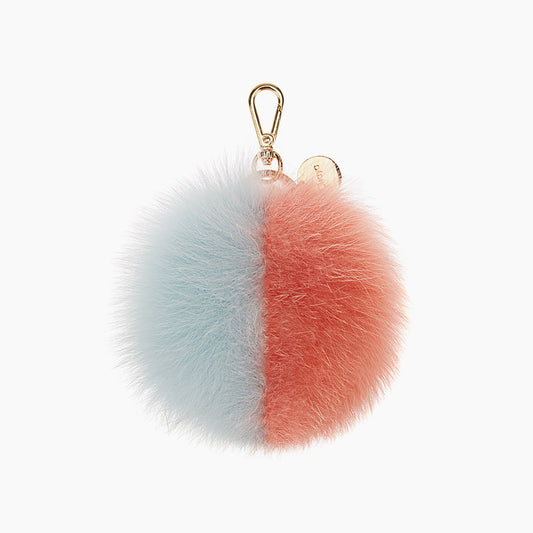 FOX TWO-TONE POMPOM (ORANGE-MINT)