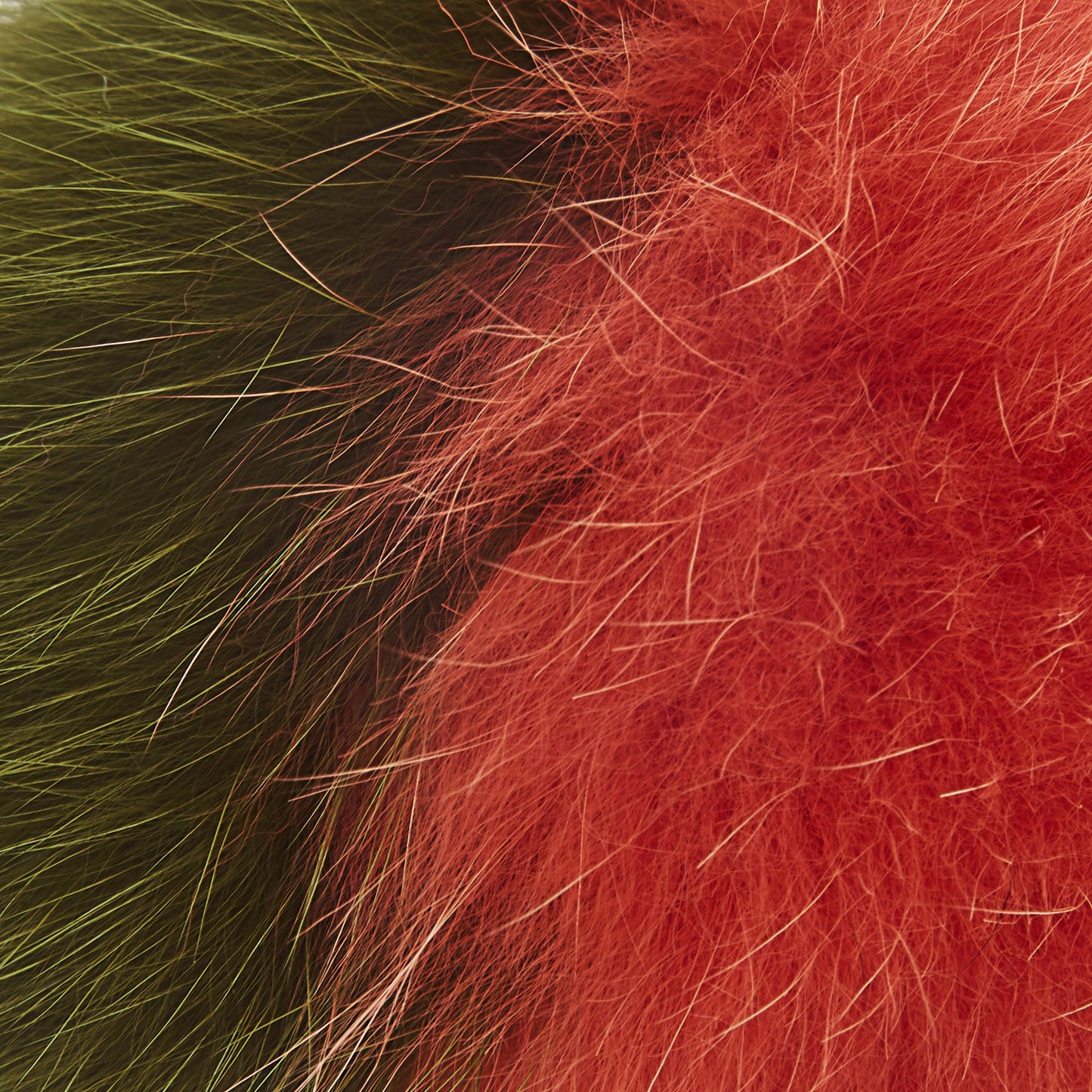 FOX TWO-TONE POMPOM (CANOPEE-ROUGE)
