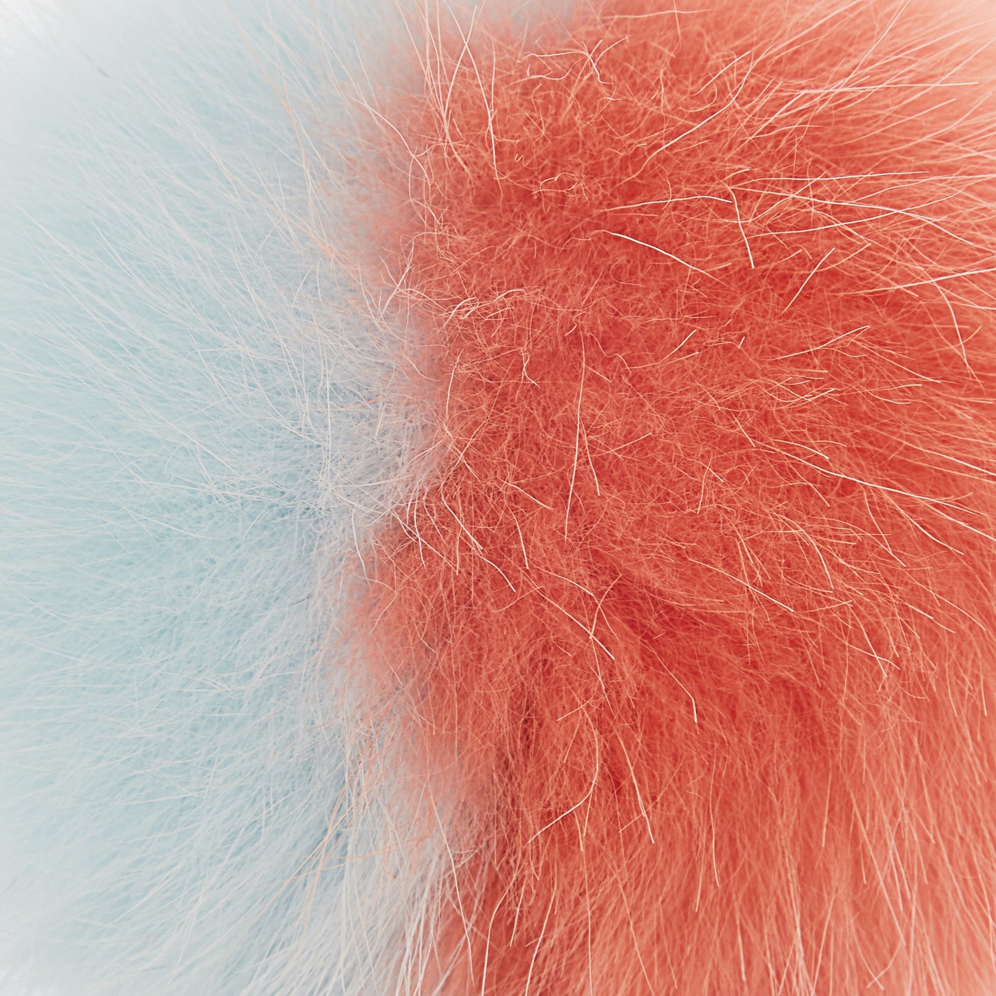 FOX TWO-TONE POMPOM (ORANGE-MINT)
