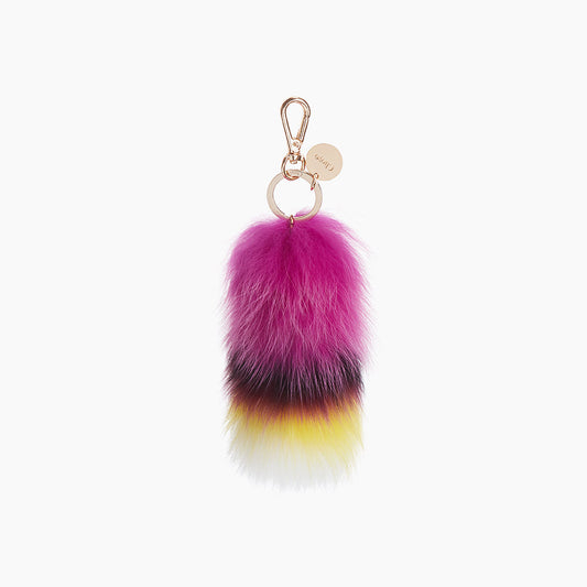 FOX TAIL POMPOM (MAGENTA-MULTI)