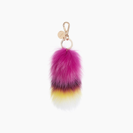 FOX TAIL POMPOM (MAGENTA-MULTI)