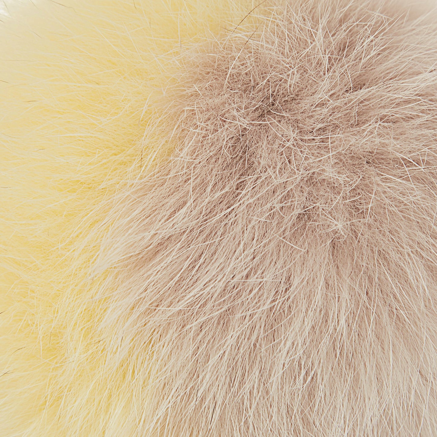 FOX TWO-TONE POMPOM (LEMON-QUINOA)