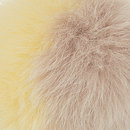 FOX TWO-TONE POMPOM (LEMON-QUINOA)