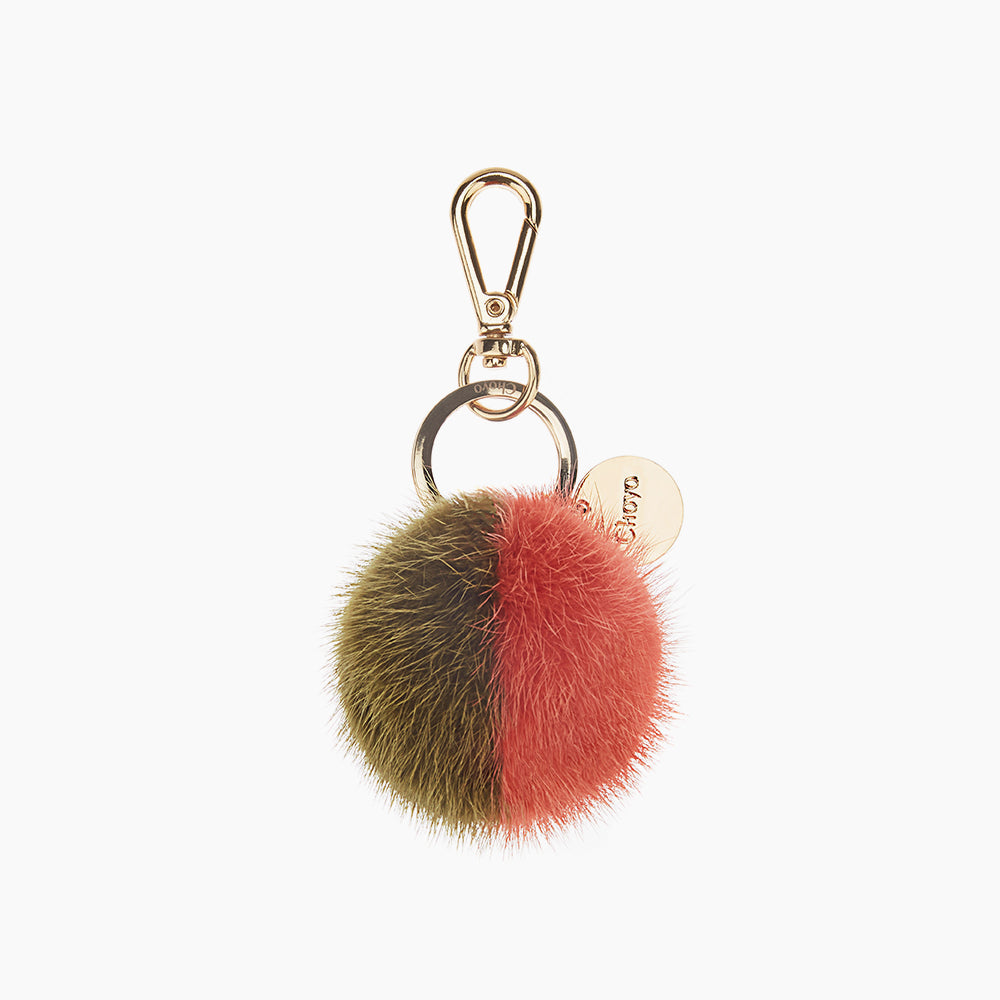 MINK TWO-TONE POMPOM