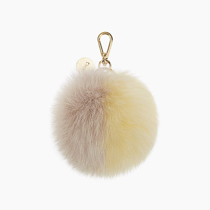 FOX TWO-TONE POMPOM (LEMON-QUINOA)