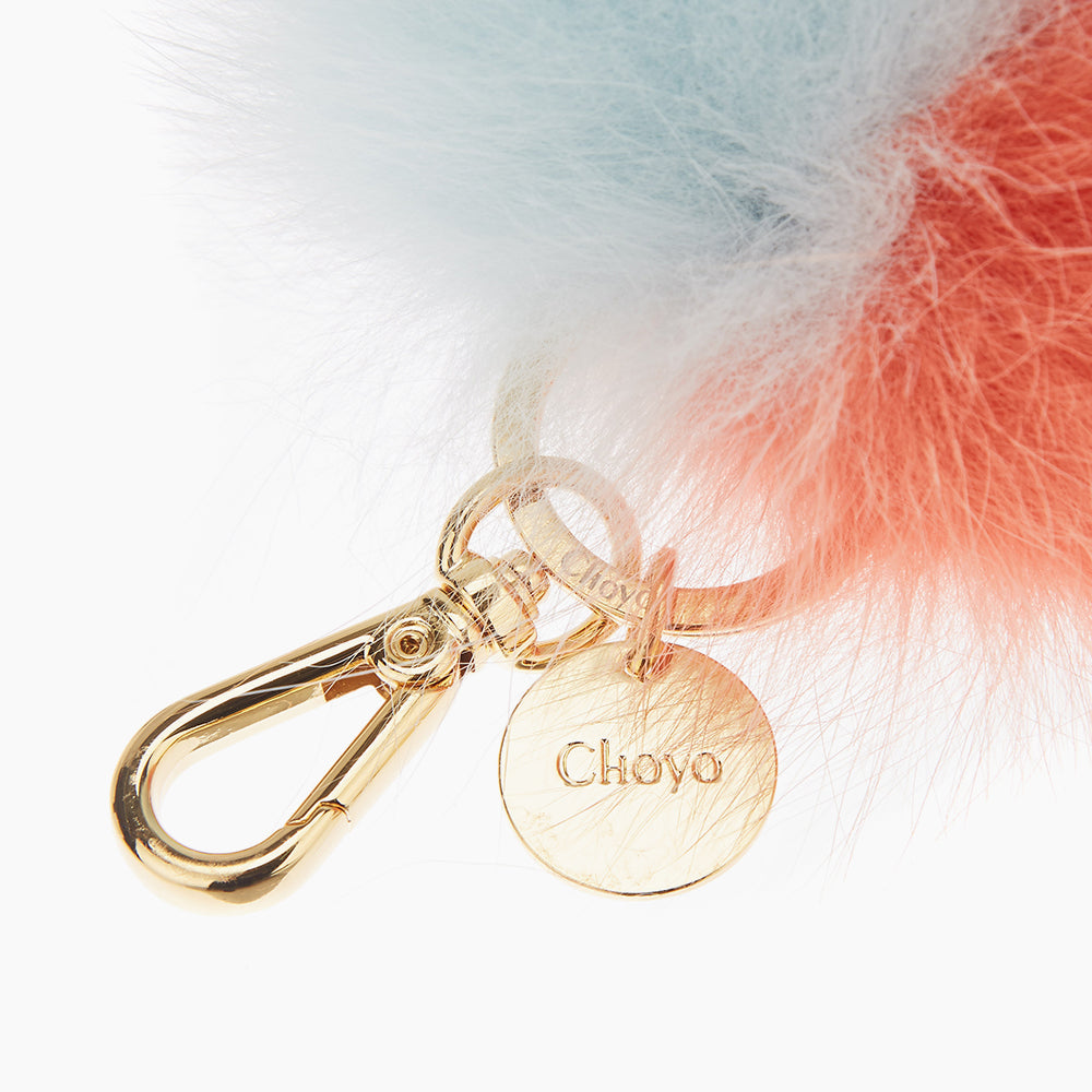 FOX TWO-TONE POMPOM (ORANGE-MINT)