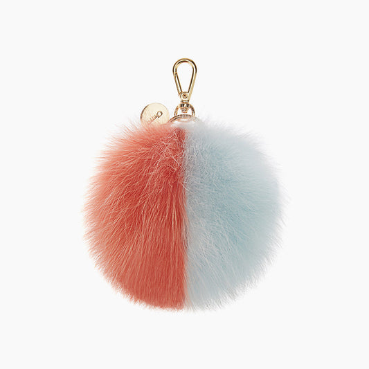 FOX TWO-TONE POMPOM (ORANGE-MINT)
